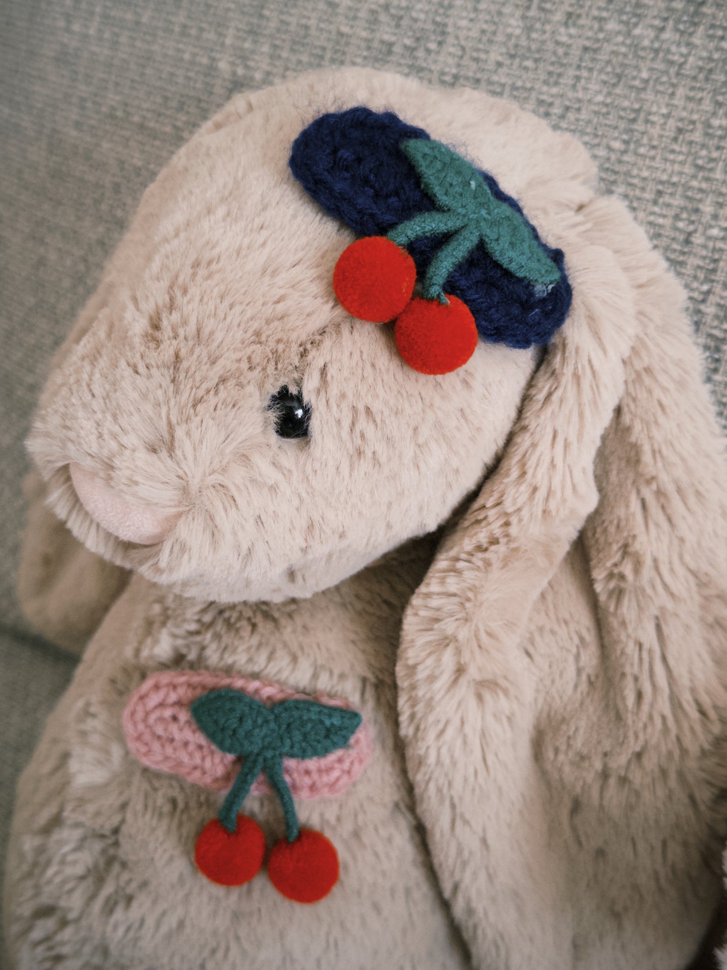 Children Handmade Cherry Hairclip (1 Pc) 兒童車厘子針織髮夾 (1個裝)