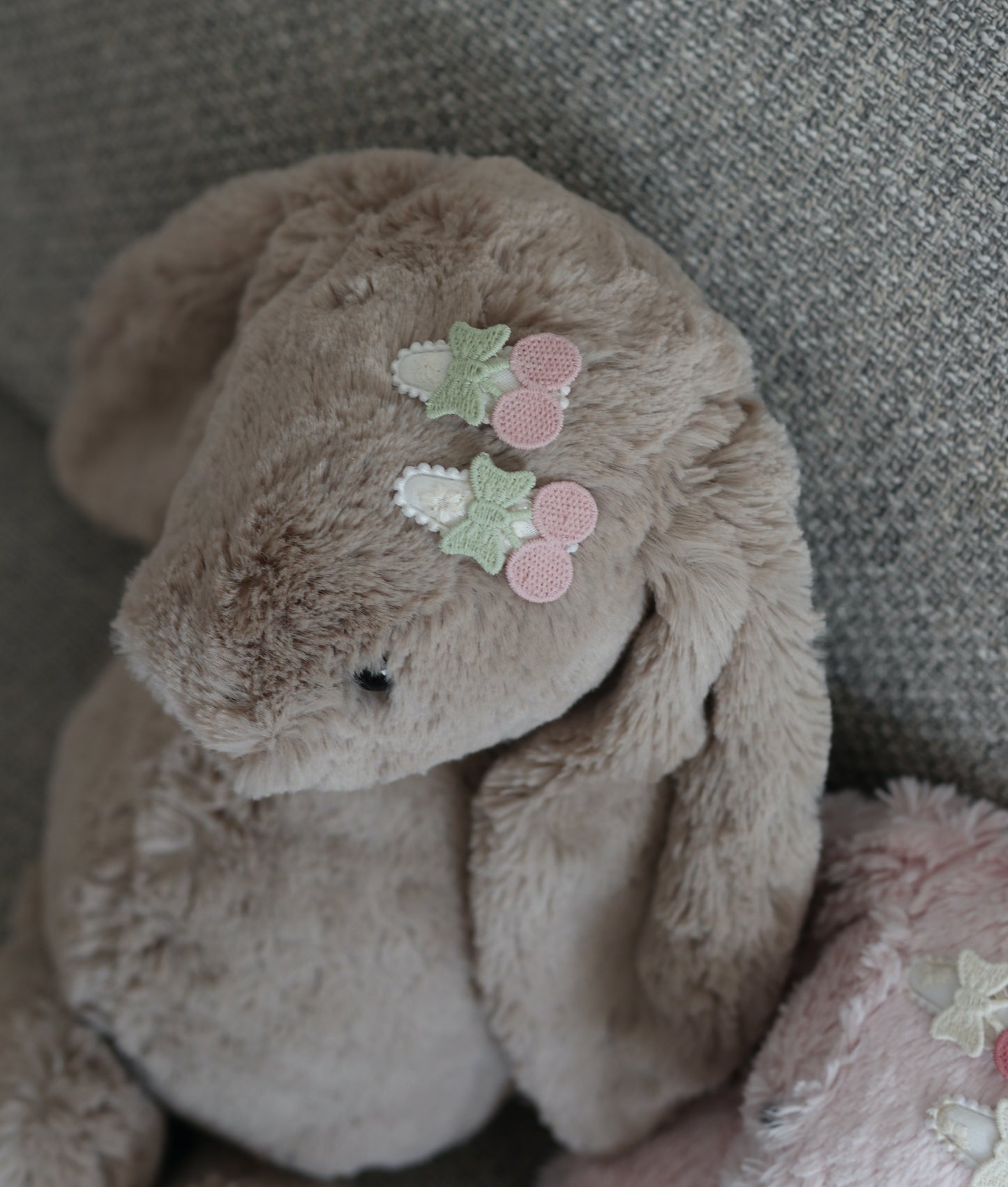 Children Pink Cherry Hairclip (2 Pcs) 兒童粉紅車厘子髮夾 (2個裝)