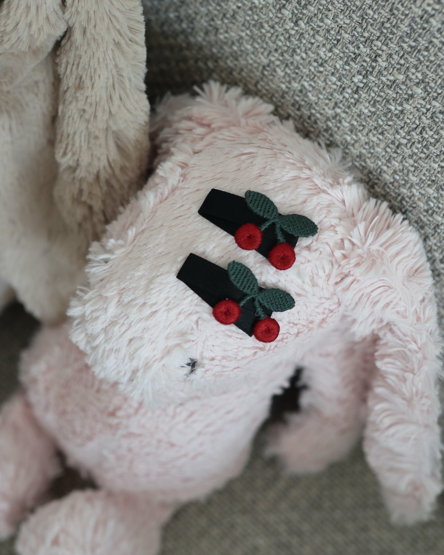 Children Navy Cherry Hairclip (2 Pcs) 兒童寶藍色車厘子髮夾 (2個裝)