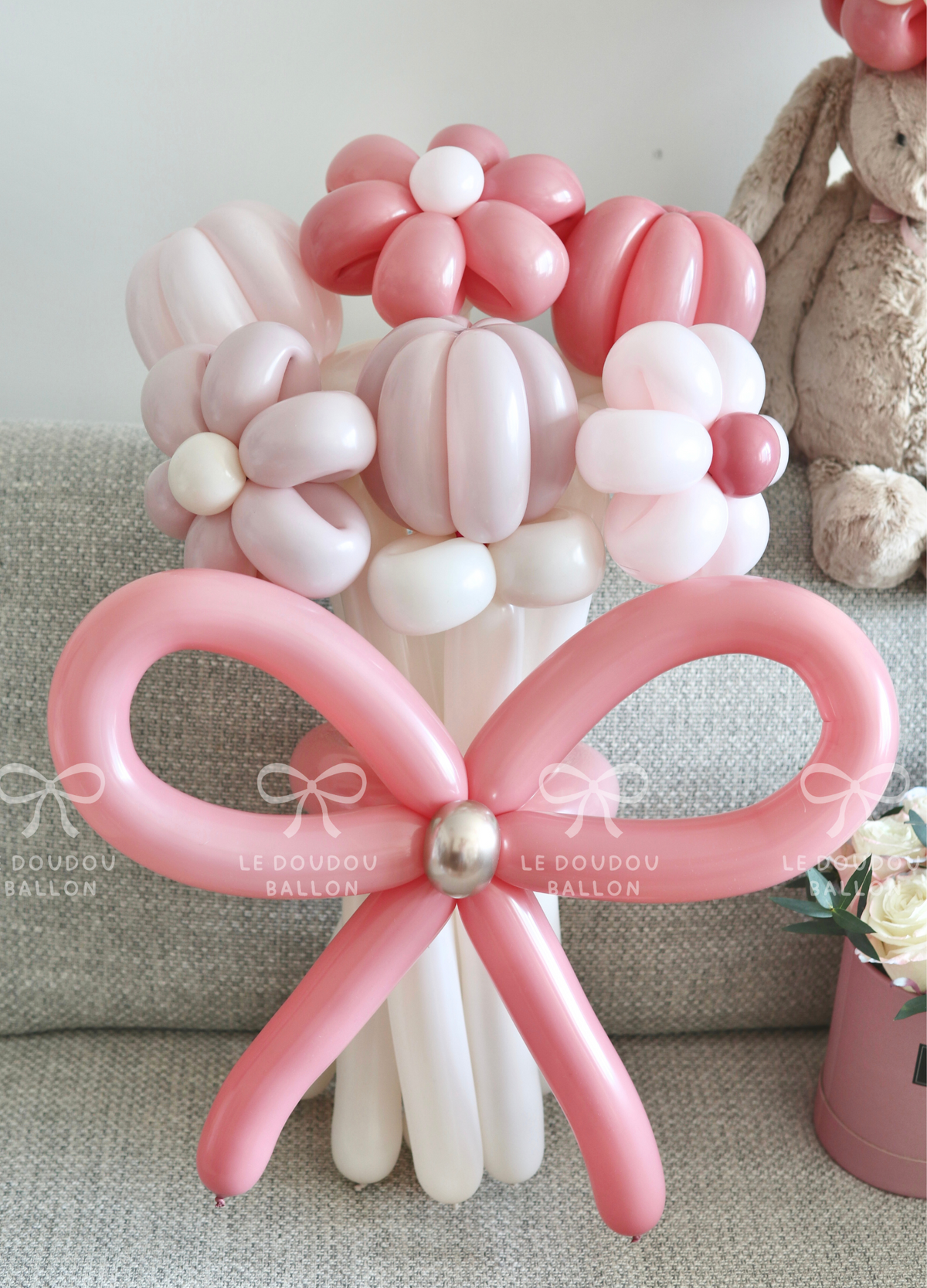 雛菊配鬱金香氣球花束 Daisy and Tulip Balloon Bouquet 氣球慶祝禮物
