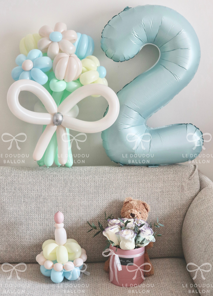 生日派對氣球鮮花套裝(男) Baby Boy Shower Party Balloon & Flower Box Set