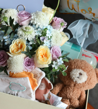 CUDDLE LOVE 嬰兒禮籃 花盒氣球BB禮物