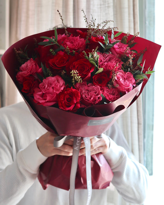 Classic Rose Bouquet 玫瑰花束 20/30/40支 情人節生日禮物 | 香港送花 Keen Fleur